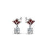 Load image into Gallery viewer, 1-ct.-round-art-deco-design-earring-with-ruby-in-950-Platinum-FDEAR8425-0.50CTGRUDR-NL-WG