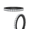 Load image into Gallery viewer, 1-ctw-diamond-eternity-princess-cut-black-wedding-ring-in-black-gold-FD10247PRBANGLE3-1.00CT-NL-BG