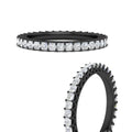 Thumbnail 170 - 1-ctw-diamond-eternity-princess-cut-black-wedding-ring-in-black-gold-FD10247PRBANGLE3-1.00CT-NL-BG