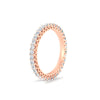 Load image into Gallery viewer, 1-ctw-diamond-eternity-princess-cut-wedding-ring-in-rose-gold-FD10247PRBANGLE2-1.00CT-NL-RG