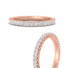 Load image into Gallery viewer, 1-ctw-diamond-eternity-princess-cut-wedding-ring-in-rose-gold-FD10247PRBANGLE3-1.00-CT-NL-RG
