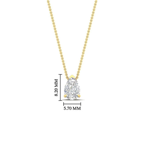 Solitaire Pear Shaped Duo – Lab Diamond Matching Stud Earrings & Necklace Set (F-G / VS1)