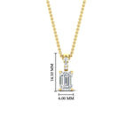 Load image into Gallery viewer, 1.00-ct-emerald-cut-diamond-necklace-with-pave-bail-in-yellow-gold-fdpd11636emangle1-7X5mm-nl-yg-hw.jpg?v=1769514555
