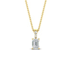 Load image into Gallery viewer, 1.00-ct-emerald-cut-diamond-necklace-with-pave-bail-in-yellow-gold-fdpd11636emangle1-7X5mm-nl-yg.jpg?v=1769514554