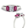 Load image into Gallery viewer, 1.00-ct-emerald-cut-three-stone-pink-sapphire-engagement-ring-in-white-gold-fdenr9299emgsadrpiangle3-1.00ct-nl-wg.jpg