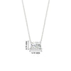 Load image into Gallery viewer, Horizontal Radiant Diamond Solitaire Pendant