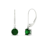 Load image into Gallery viewer, 1.00-ct-round-cut-emerald-leverback-dangle-earrings-in-white-gold-fdear11236rogemgrangle1-1.00ct-nl-wg.jpg?v=1768373567