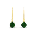 Load image into Gallery viewer, 1.00-ct-round-cut-emerald-leverback-dangle-earrings-in-yellow-gold-fdear11236rogemgrangle2-1.00ct-nl-yg.jpg?v=1768373567