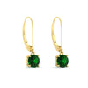 Load image into Gallery viewer, 1.00-ct-round-cut-emerald-leverback-dangle-earrings-in-yellow-gold-fdear11236rogemgrangle3-1.00ct-nl-yg.jpg?v=1768373566