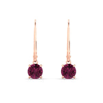 Load image into Gallery viewer, 1.00-ct-round-cut-pink-sapphire-leverback-dangle-earrings-in-rose-gold-fdear11236rogsadrpiangle2-1.00ct-nl-rg.jpg?v=1768373566