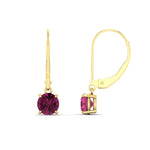 Load image into Gallery viewer, 1.00-ct-round-cut-pink-sapphire-leverback-dangle-earrings-in-yellow-gold-fdear11236rogsadrpiangle4-1.00ct-nl-yg.jpg?v=1768373567