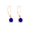 Load image into Gallery viewer, 1.00-ct-round-cut-sapphire-leverback-dangle-earrings-in-rose-gold-fdear11236rogsablangle3-1.00ct-nl-rg.jpg?v=1768373567