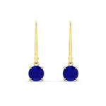 Load image into Gallery viewer, 1.00-ct-round-cut-sapphire-leverback-dangle-earrings-in-yellow-gold-fdear11236rogsablangle2-1.00ct-nl-yg.jpg?v=1768373567