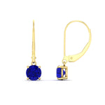 Load image into Gallery viewer, 1.00-ct-round-cut-sapphire-leverback-dangle-earrings-in-yellow-gold-fdear11236rogsablangle4-1.00ct-nl-yg.jpg?v=1768373567