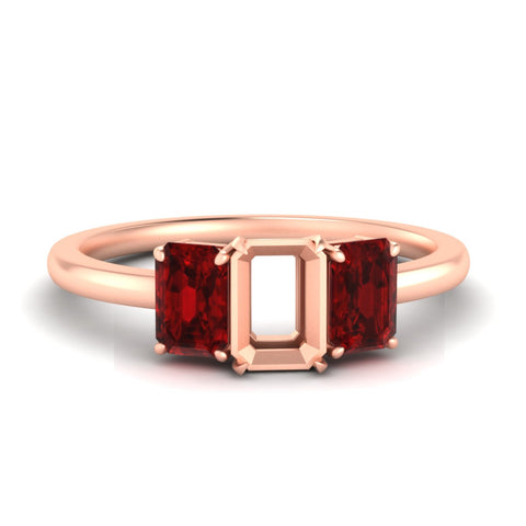 Delicate Diamond Three Stone Semi Mount Ring (1.00 ct. tw.)