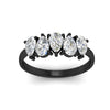 Load image into Gallery viewer, 1.25-carat-5-stone-wedding-band-diamond-teardrop-in-black-gold-fdwb8008peangle5-1.25ct-nl-bg