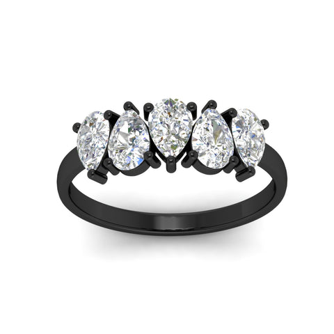 1.25-carat-5-stone-wedding-band-diamond-teardrop-in-black-gold-fdwb8008peangle5-1.25ct-nl-bg