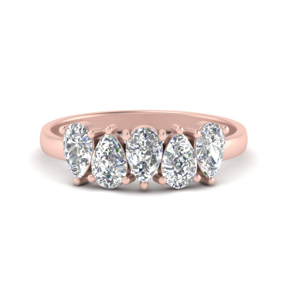 1.25-carat-5-stone-wedding-band-diamond-teardrop-rose-gold-FD8294B-0.25CTANGLE3-NL-RG