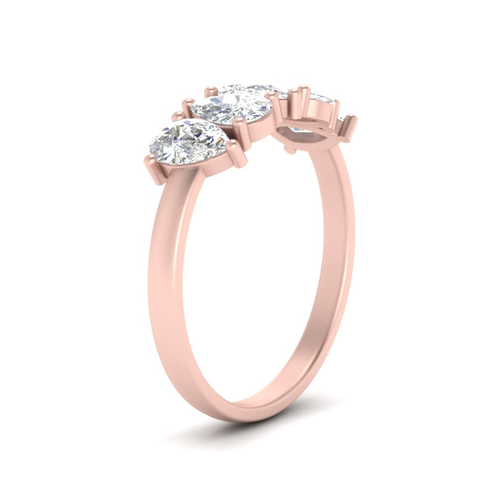 1.25-carat-5-stone-wedding-band-diamond-teardrop-rose-gold-FD8294B-0.25CTANGLE3-NL-RG