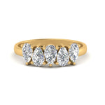 Load image into Gallery viewer, 1.25-carat-5-stone-wedding-band-diamond-teardrop-yellow-gold-FD8294B-0.25CTANGLE3-NL-YG
