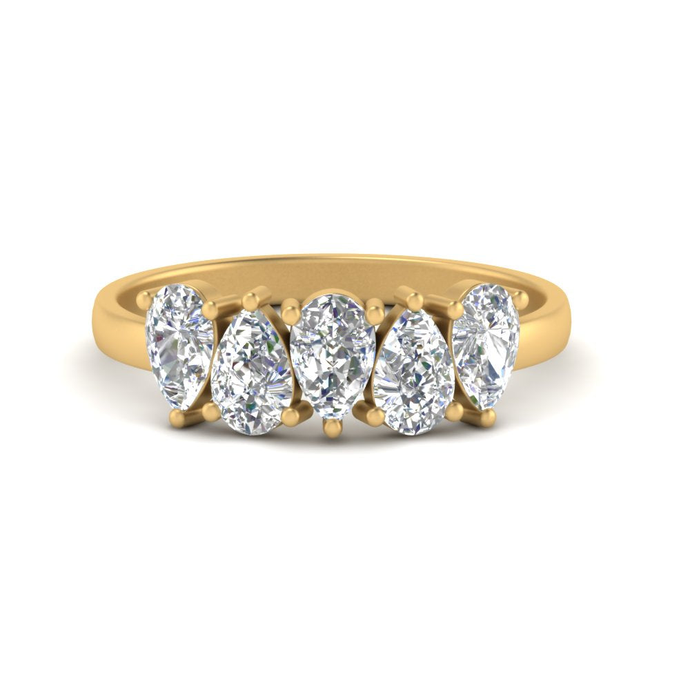 1.25-carat-5-stone-wedding-band-diamond-teardrop-yellow-gold-FD8294B-0.25CTANGLE3-NL-YG
