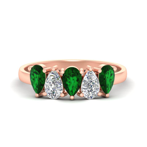 1.25-carat-5-stone-wedding-band-emerald-teardrop-in-rose-gold-fdwb8008pegemgrsleep-1.25ct-nl-rg.jpg