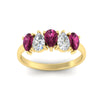 Load image into Gallery viewer, 1.25-carat-5-stone-wedding-band-pink-sapphire-teardrop-in-yellow-gold-fdwb8008pegsadrpiangle5-1.25ct-nl-yg.jpg