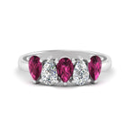 Load image into Gallery viewer, 1.25-carat-5-stone-wedding-band-pink-sapphire-teardrop-white-gold-FD8294B-0.25CTGSADRPIANGLE3-NL-WG
