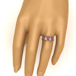 Load image into Gallery viewer, 1.25-carat-5-stone-wedding-band-pink-sapphire-teardrop-yellow-gold-FD8294B-0.25CTGSADRPIANGLE3-NL-YG
