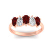 Load image into Gallery viewer, 1.25-carat-5-stone-wedding-band-ruby-teardrop-in-rose-gold-fdwb8008pegrudrangle5-1.25ct-nl-rg.jpg