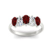 Load image into Gallery viewer, 1.25-carat-5-stone-wedding-band-ruby-teardrop-in-white-gold-fdwb8008pegrudrangle5-1.25ct-nl-wg.jpg