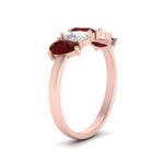 Load image into Gallery viewer, 1.25-carat-5-stone-wedding-band-ruby-teardrop-rose-gold-FD8294B-0.25CTGRUDRANGLE3-NL-RG
