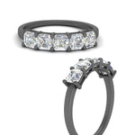 Load image into Gallery viewer, 1.25-carat-basket-5-asscher-cut-wedding-ring-in-black-gold-FD10118B-0.25-ANGLE3-NL-BG
