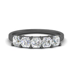 Load image into Gallery viewer, 1.25-carat-basket-5-asscher-cut-wedding-ring-in-black-gold-FD10118B-0.25-ANGLE3-NL-BG
