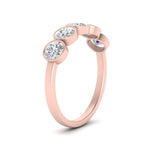 Load image into Gallery viewer, 1.25-carat-bezel-set-5-round-diamond-wedding-ring-in-FD10558B-0.25CT-NL-RG
