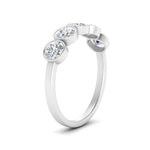 Load image into Gallery viewer, 1.25-carat-bezel-set-5-round-diamond-wedding-ring-in-FD10558B-0.25CT-NL-WG
