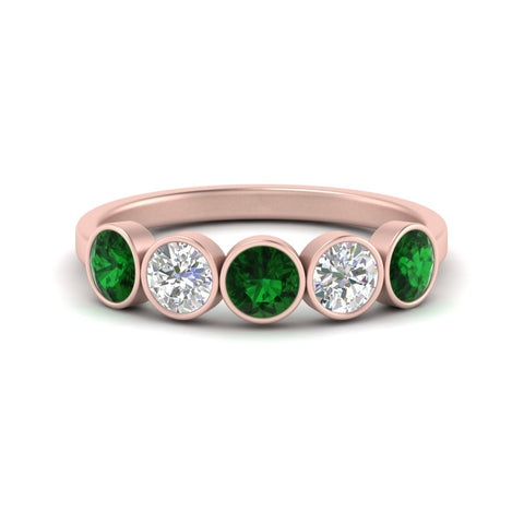 1.25-carat-bezel-set-5-round-emerald-wedding-ring-in-rose-gold-FD10558B-0.25CTGEMGR-NL-RG.jpg?v=1757070499