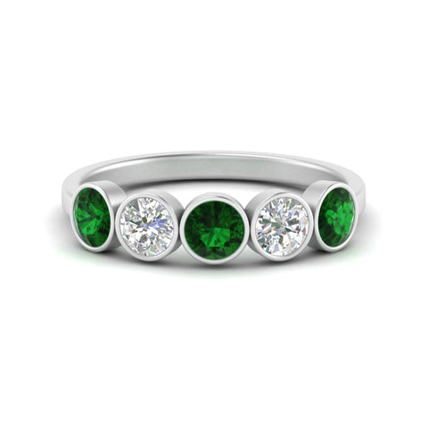 1.25-carat-bezel-set-5-round-emerald-wedding-ring-in-white-gold-FD10558B-0.25CTGEMGR-NL-WG.jpg?v=1757070501