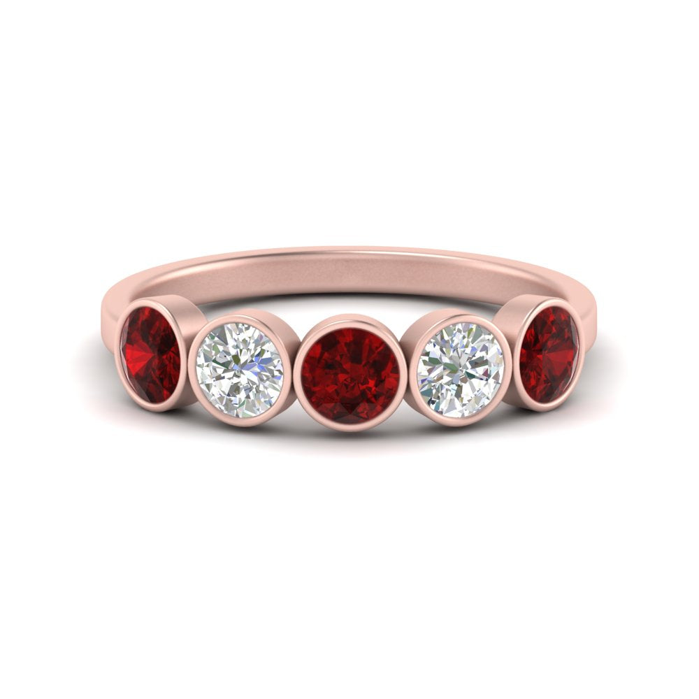 1.25-carat-bezel-set-5-round-ruby-wedding-ring-in-FD10558B-0.25CTGRUDR-NL-RG