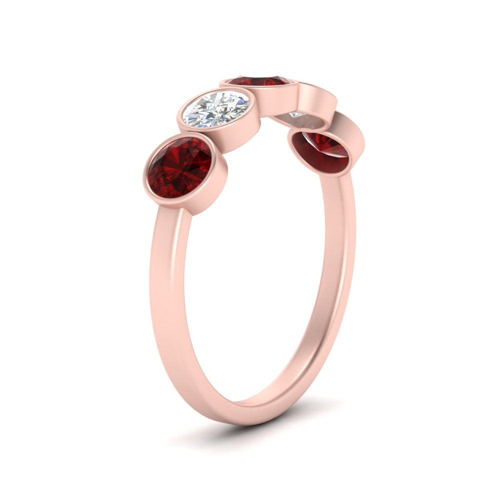 1.25-carat-bezel-set-5-round-ruby-wedding-ring-in-FD10558B-0.25CTGRUDR-NL-RG