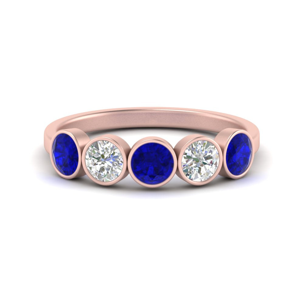 1.25-carat-bezel-set-5-round-sapphire-wedding-ring-in-FD10558B-0.25CTGSABL-NL-RG
