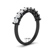 Load image into Gallery viewer, 1.35-carat-cushion-diamond-nine-stone-anniversary-ring-in-black-gold-fdwb8008cuangle2-1.35ct-nl-bg-hw?v=1773384936