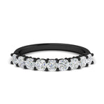 Load image into Gallery viewer, 1.35-carat-cushion-diamond-nine-stone-anniversary-ring-in-black-gold-fdwb8008cusleep-1.35ct-nl-bg?v=1773384936