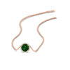 Load image into Gallery viewer, 1.5-carat-beautiful-halo-diamond-pendant-necklace-with-emerald-in-FDPD10984GEMGR-1.50CT-NL-RG-CS