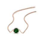 Load image into Gallery viewer, 1.5-carat-beautiful-halo-diamond-pendant-necklace-with-emerald-in-FDPD10984GEMGR-1.50CT-NL-RG-CS
