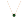 Load image into Gallery viewer, 1.5-carat-beautiful-halo-diamond-pendant-necklace-with-emerald-in-FDPD10984GEMGR-1.50CT-NL-RG-CS