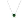 Load image into Gallery viewer, 1.5-carat-beautiful-halo-diamond-pendant-necklace-with-emerald-in-FDPD10984GEMGR-1.50CT-NL-WG-CS