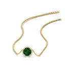 Load image into Gallery viewer, 1.5-carat-beautiful-halo-diamond-pendant-necklace-with-emerald-in-FDPD10984GEMGR-1.50CT-NL-YG-CS
