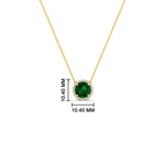 Load image into Gallery viewer, 1.5-carat-beautiful-halo-diamond-pendant-necklace-with-emerald-in-FDPD10984GEMGR-1.50CT-NL-YG-CS
