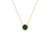 Load image into Gallery viewer, 1.5-carat-beautiful-halo-diamond-pendant-necklace-with-emerald-in-FDPD10984GEMGR-1.50CT-NL-YG-CS